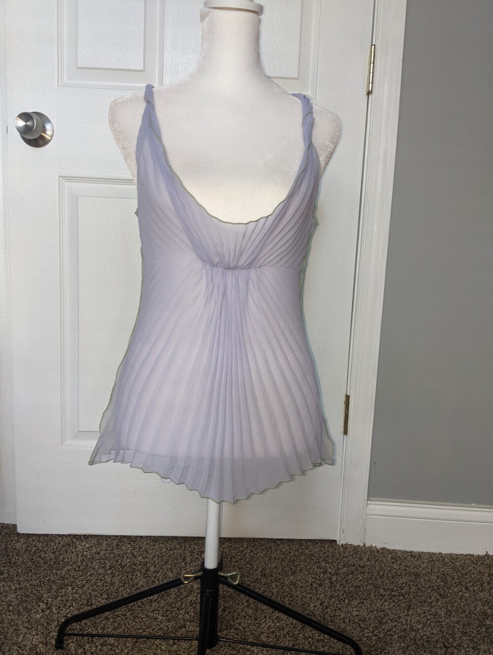 Rozae Nichols Sheer Accordion Cami M